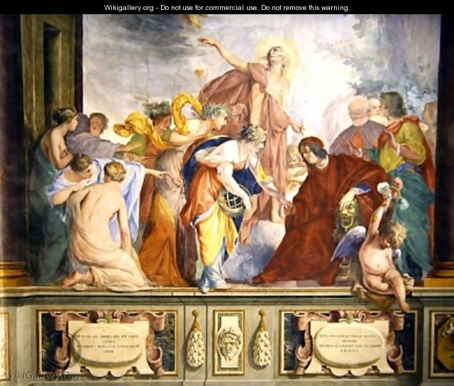 Lorenzo de Medici and Apollo welcome the muses and virtues to Florence - Bravo Cecco (Francesco Montelatici)