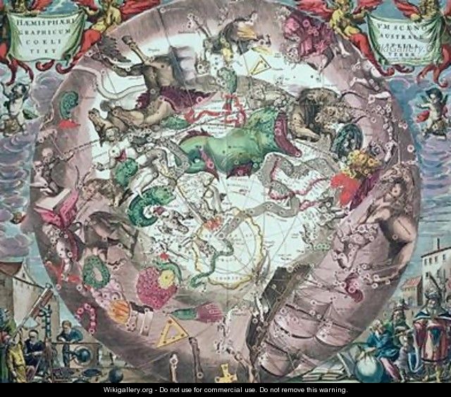 Constellations of the Southern Hemisphere - (after) Cellarius, Andreas