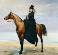 Equestrian Portrait of Mademoiselle Croizette - Charles Emile Auguste Carolus-Duran