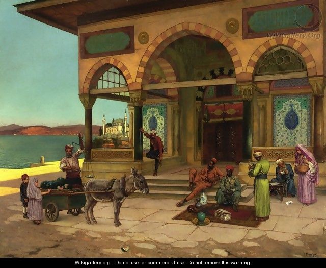Outside the Selim Tabe, Constantinople - Rudolph Ernst