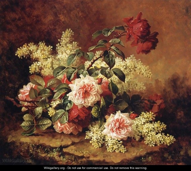 Roses and Mahogany - Paul De Longpre