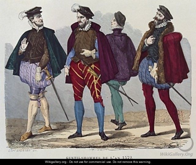 Gentlemen in the year 1572 - after Chevignard