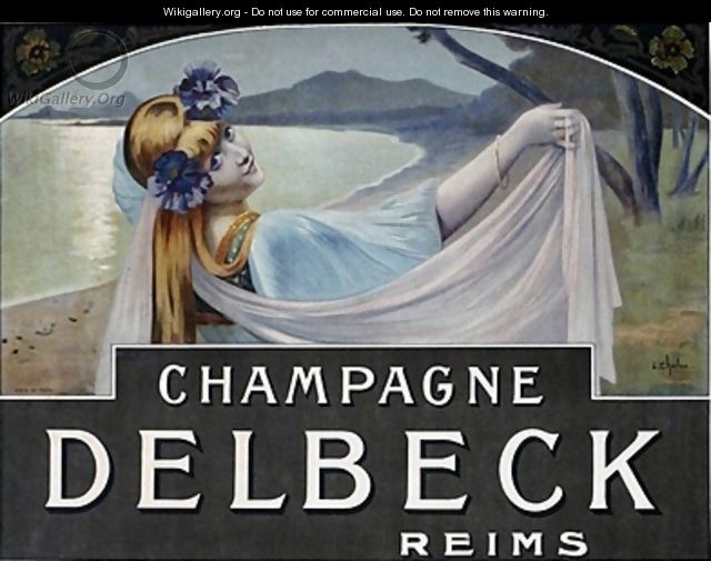 Advertisement for Champagne Delbeck - Louis Chalon