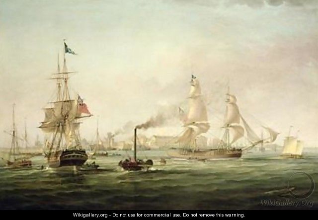 View of the Port of Hull with the Spartan - George the Elder Chambers