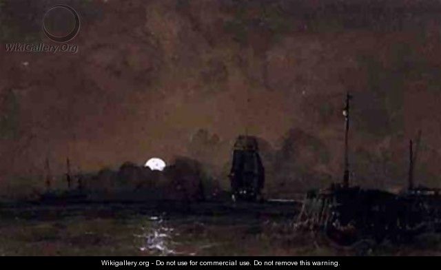 Sunderland Harbour Moonlight - George the Elder Chambers