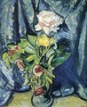 Flowers Against a Blue Drape 1926 - Alfred Henry Maurer