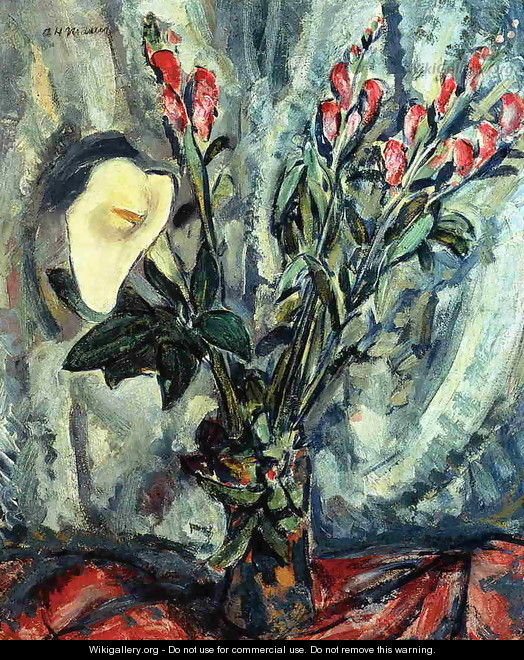Floral Still Life with Calla Lily 1926-1928 - Alfred Henry Maurer