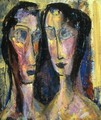 Two Heads with Yellow Background 1928-1929 - Alfred Henry Maurer