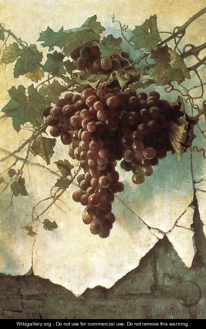 Grapes against a Mission Wall - Edwin Deakin