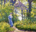 Girl in a Wickford Garden New England - Guy Rose