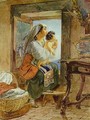 Italian Woman with a Child by a Window - Jules Elie Delauney