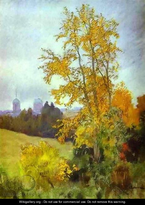 Autumn Landscape with a Church 1890 1899 - Isaak Ilyich Levitan