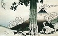 Measuring a Pine Tree at Mishima Pass in Ko Province - Katsushika Hokusai