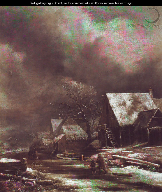 Village in winter - Jacob Van Ruisdael