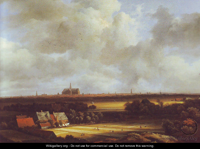 View of haarlem with bleaching grounds2 - Jacob Van Ruisdael