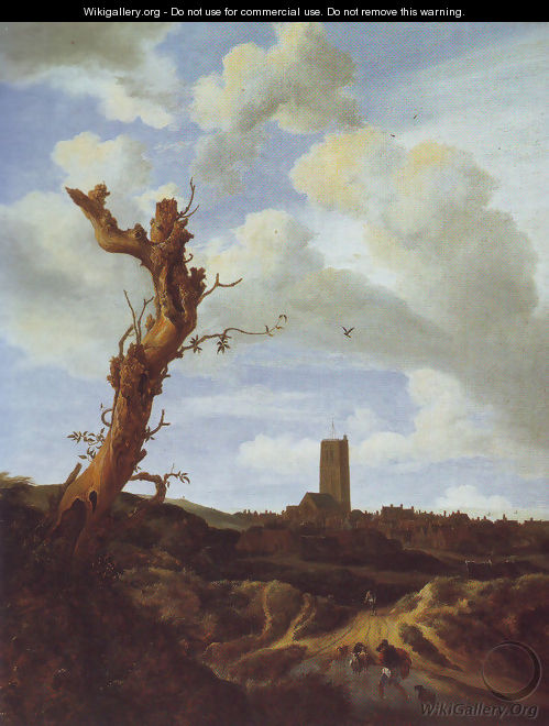 View of egmond aan zee with a blasted elm - Jacob Van Ruisdael