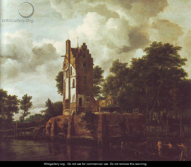 Reconstruction of the ruins of the manor kostverloren - Jacob Van Ruisdael