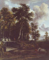 Landscape with a sluice gate - Jacob Van Ruisdael