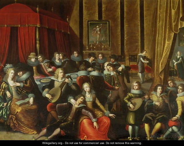 Scene Galante in a Chateau - Laszlo Rozgonyi