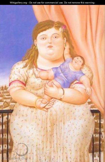 Mother And Son 1993 - Fernando Botero