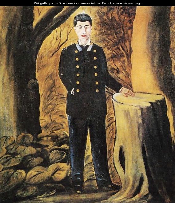 Portrait of Ilya Zdanevich 1913 - Niko Pirosmanashvili