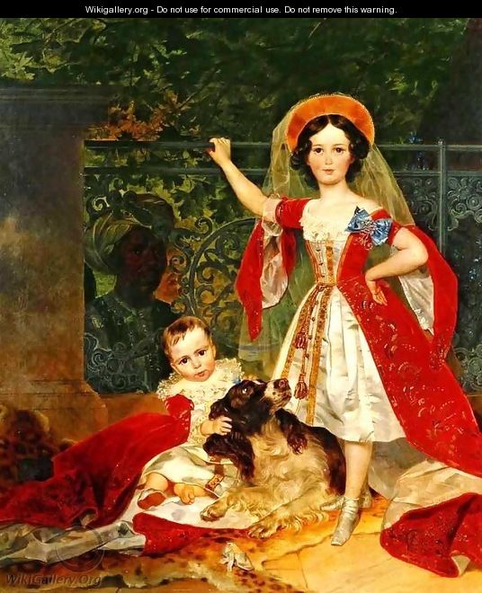 Portrait of Children of Volkonsky 1843 - Julia Vajda