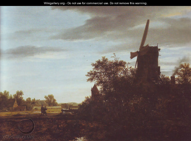 A windmill near fields - Jacob Van Ruisdael