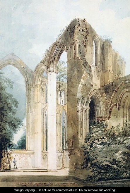 Interior of Fountains Abbey the East Window - Thomas Girtin