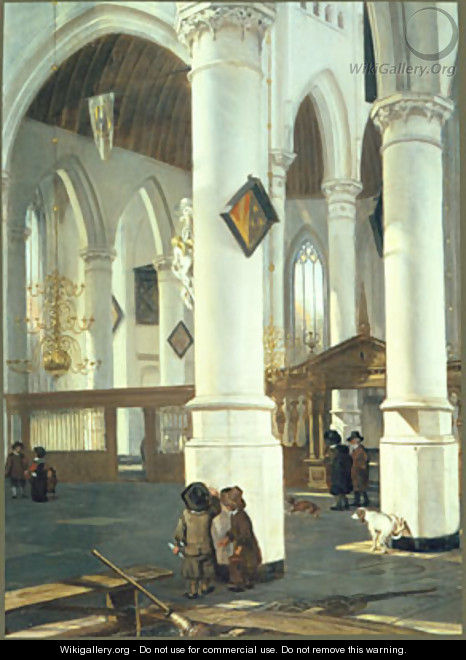Interior of the Old Church in Delft 1650 - Emanuel de Witte