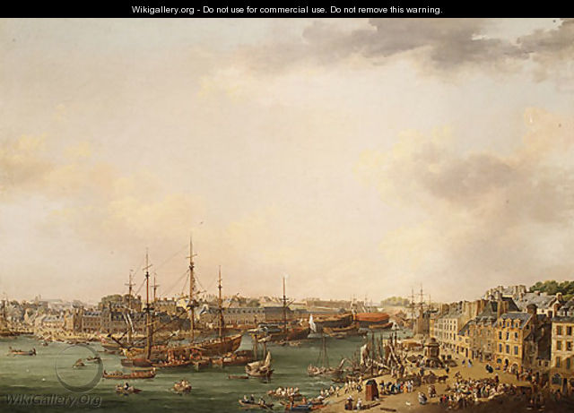 The Outer Harbor of Brest 1773 - Louis Nicolael van Blarenberghe