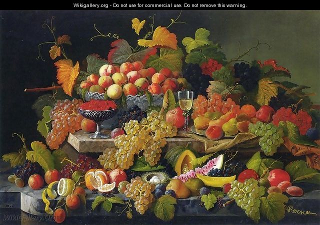 Still Life with Fruit 1857 - Severin Roesen