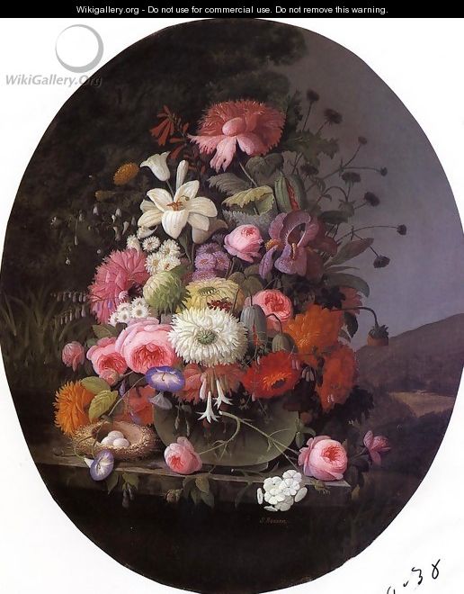 Still Life with Flowers Date unknown - Severin Roesen