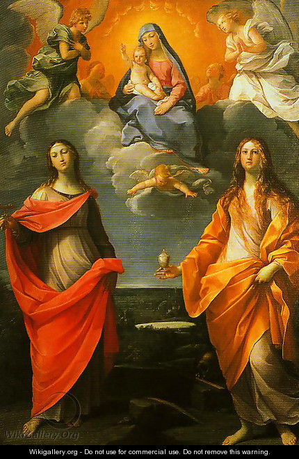 Madonna of the Snow with SS Lucy and Mary Magdalen - Guido Reni