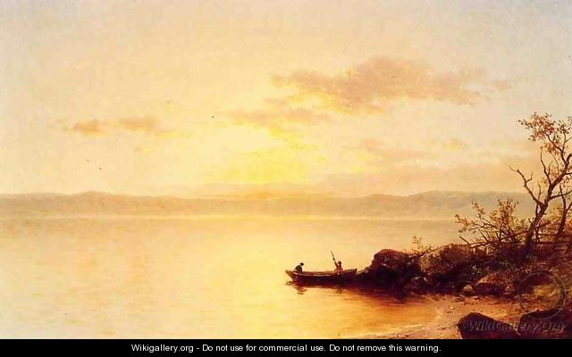 Lake at Sunset 1863 - John William Casilear