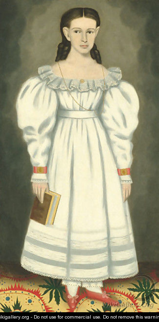 Girl of the Bangs Phelps Family 1848 - Erastus Salisbury Field