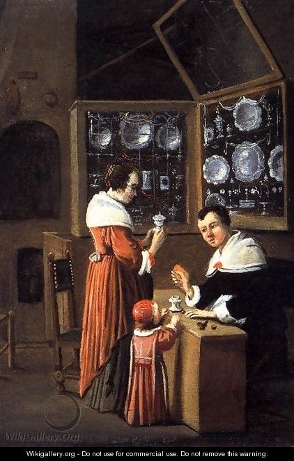 Interior of a Dutch Shop Selling Gold and Silver 1660 - Anonymous Artist