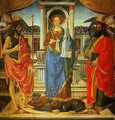 St Barbara between SS John the Bapist and Matthew - Cosimo Rosselli