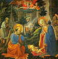 The Adoration with SS Joseph Jerome Mary Magdalen and Ilarion - Filippino Lippi