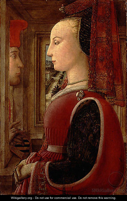 Portrait of a Woman and a Man at a Casement ca 1440 - Filippino Lippi