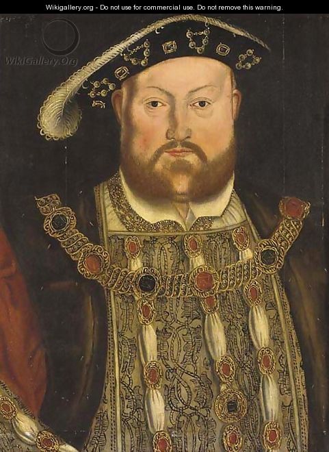 Portrait of Henry VIII (1491-1547), half-length, with a jewelled tunic and chain 2 - Hans, the Younger Holbein