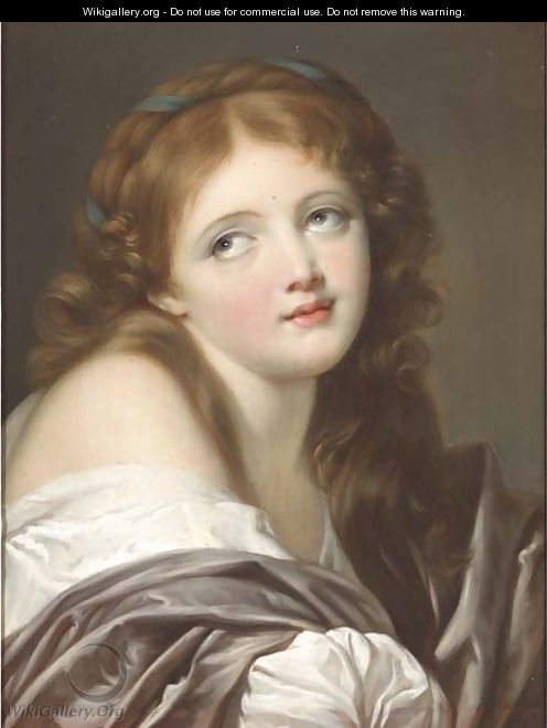 Portrait of a girl - (after) Jean Baptiste Greuze