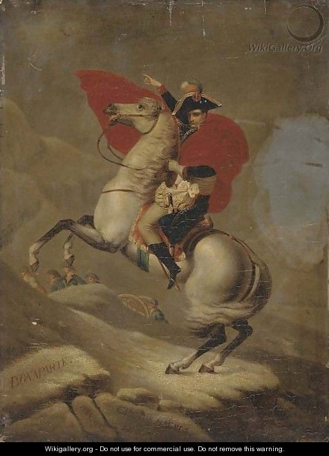 Napolean Bonaparte crossing the Alps by the Great Saint Bernard Pass- 1800 - Jacques Louis David