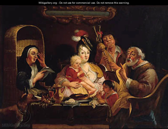 As the old ones sing, so pipe the young ones - (after) Jacob Jordaens