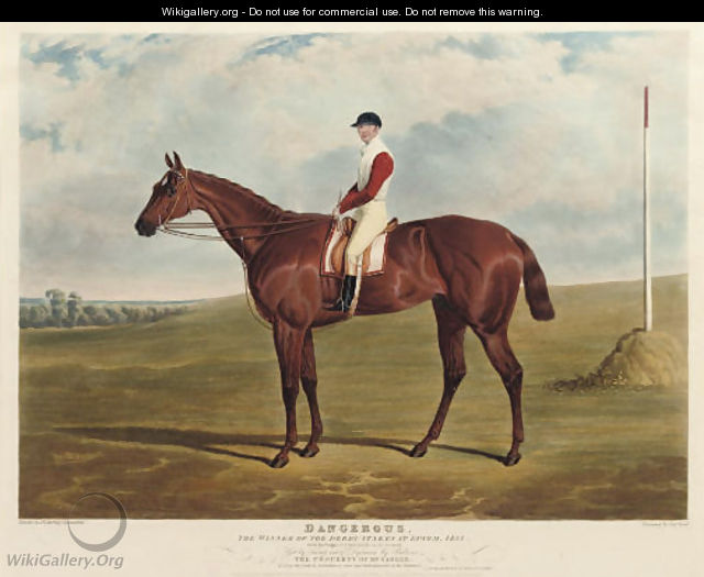 Dangerous, winner of the Derby Stakes at Epsom, 1833, by Charles Hunt - (after) John Frederick Herring