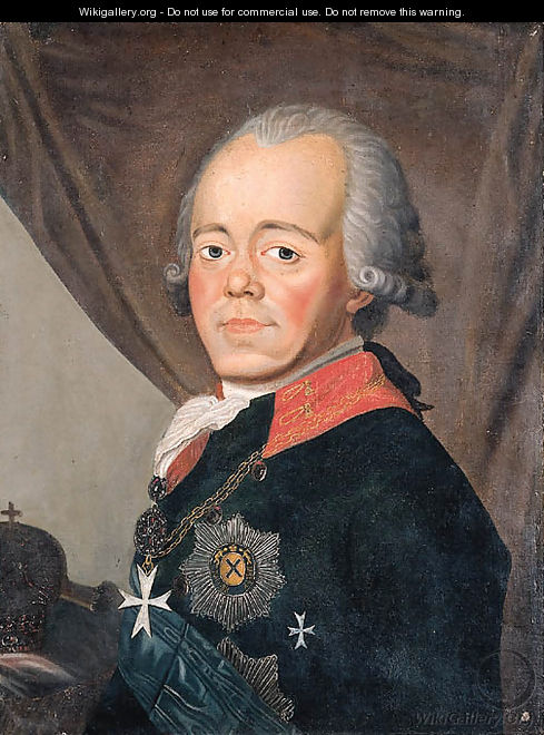 Portrait of Tsar Paul I Petrovich - (after) Johann Baptist The Elder Lampi