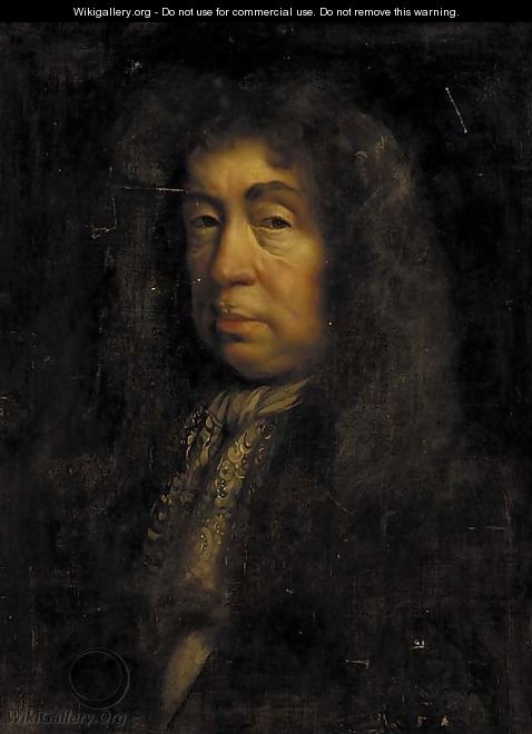 Portrait of the Duke of Layderdale, half-length, in a dark coat and lace jabot - (after) John Riley