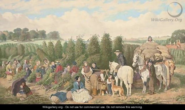 The hop pickers - (after) John Frederick Herring
