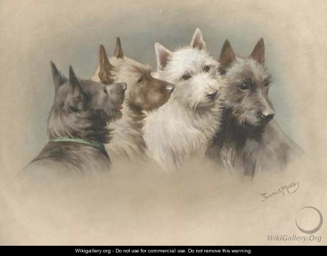 Four terriers - Fannie Moody