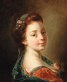 A girl with flowers in her hair - (after) Francois Boucher