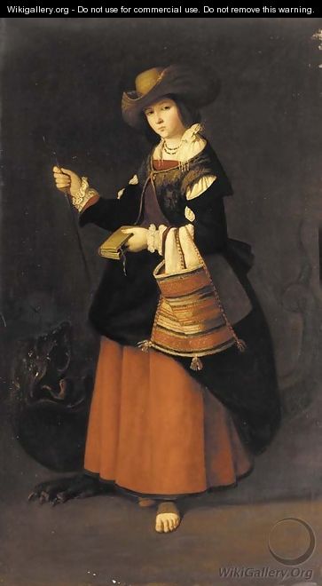 Saint Margaret, Virgin Martyr of Antioch - (after) Francisco De Zurbaran